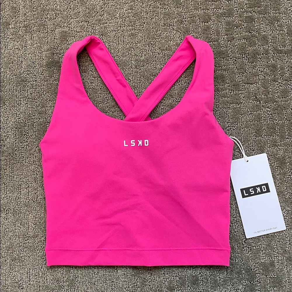 LSKD Women's Pink Sports Bra